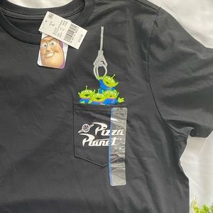 Pizza planet black t shirt